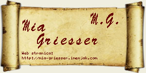 Mia Griesser vizit kartica